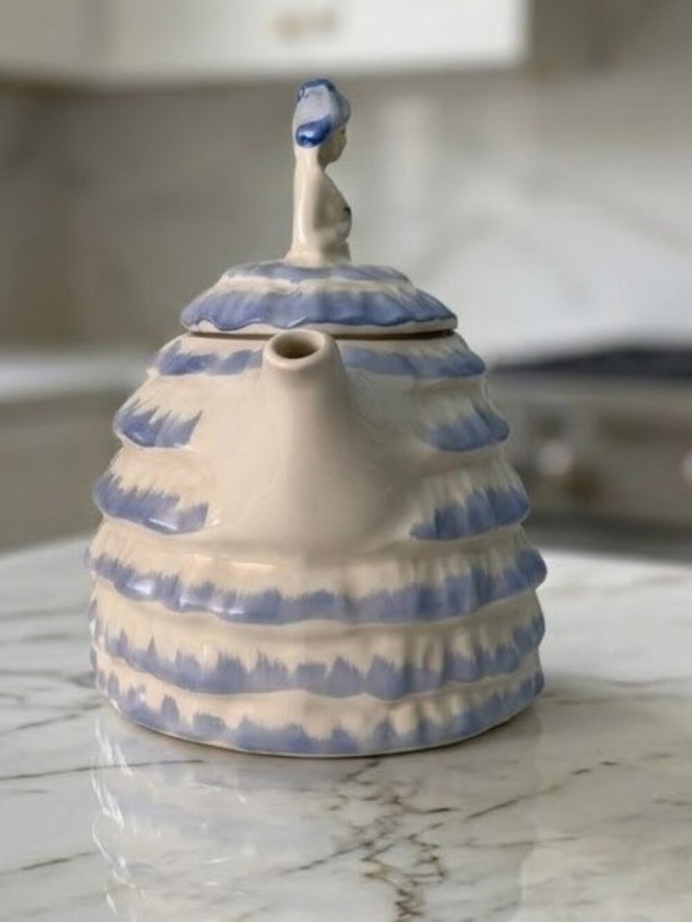 Rare Blue Vintage Sadler Ye Daintee Ladyee, Crinoline Lady, Teapot - Picture 2 of 8